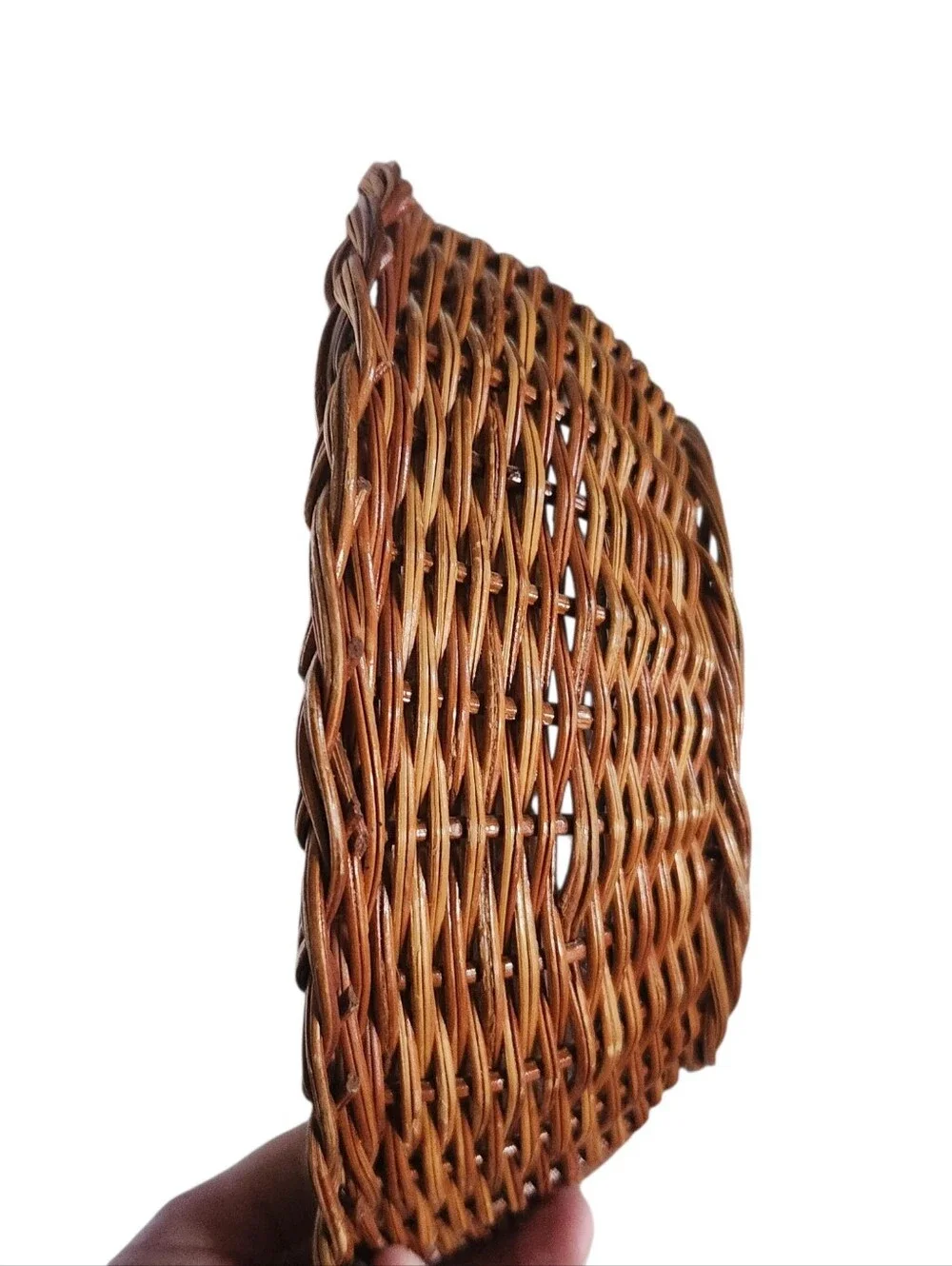 Cottagecore Goose Padded Wicker Basket Embroidered Country Charm